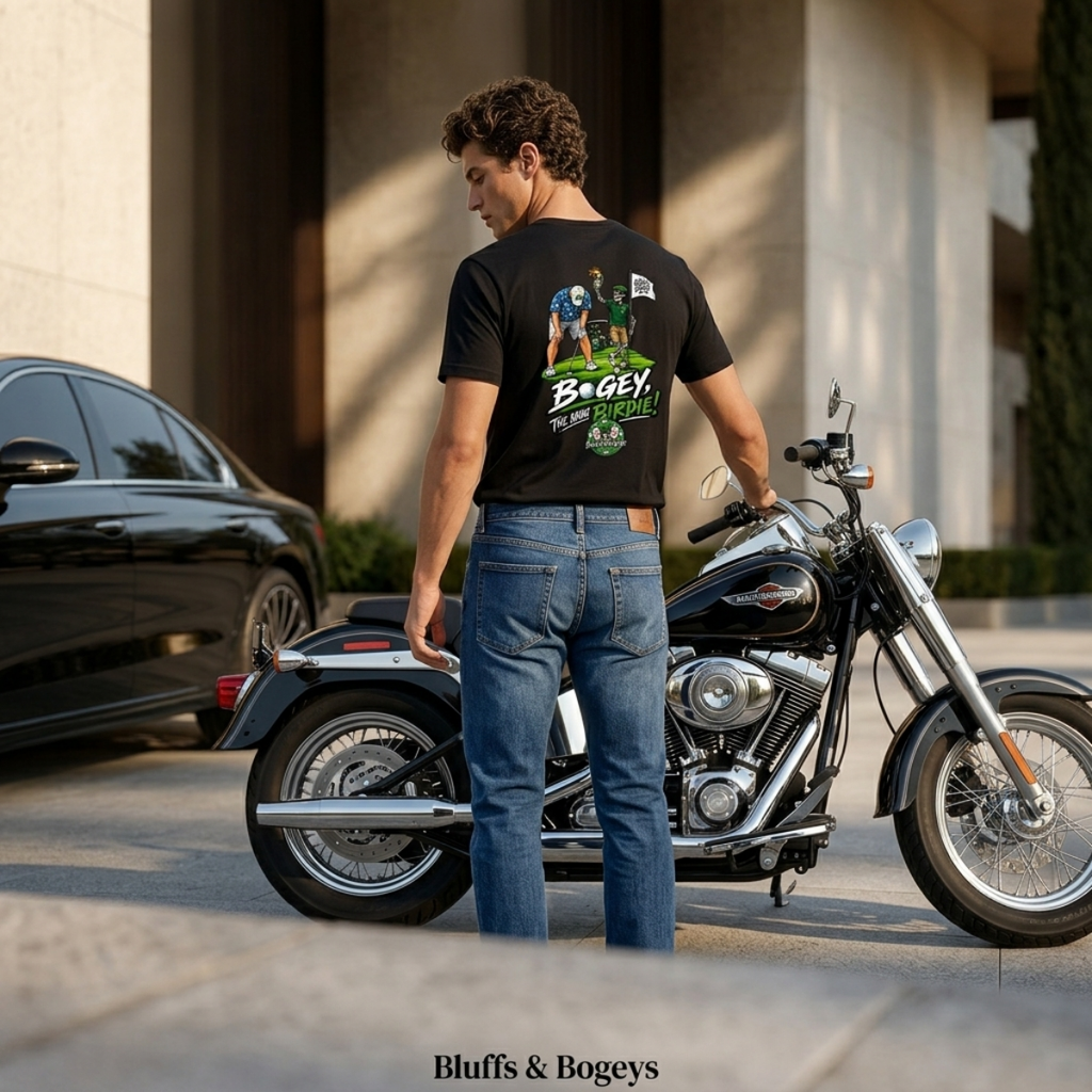 Bluffs & Bogeys “Bogey, The New Birdie!” Tee - Back Print