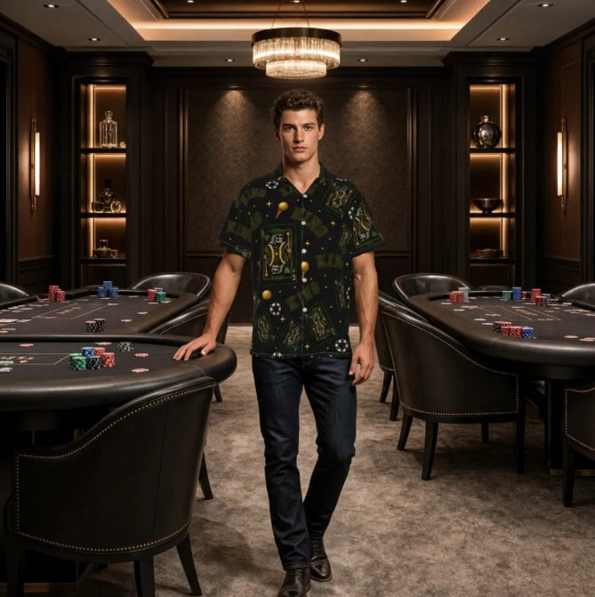The King Button-Up Black/Green– Bluffs & Bogeys