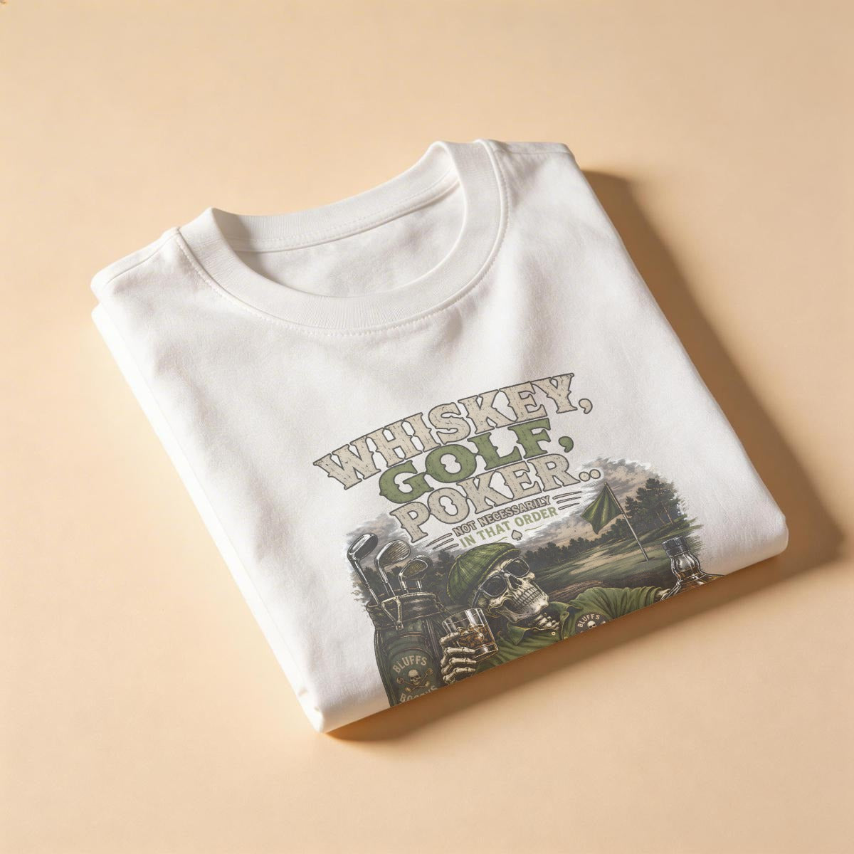 Whiskey, Golf, Poker... Not Necessarily in That Order™ T-Shirt Front