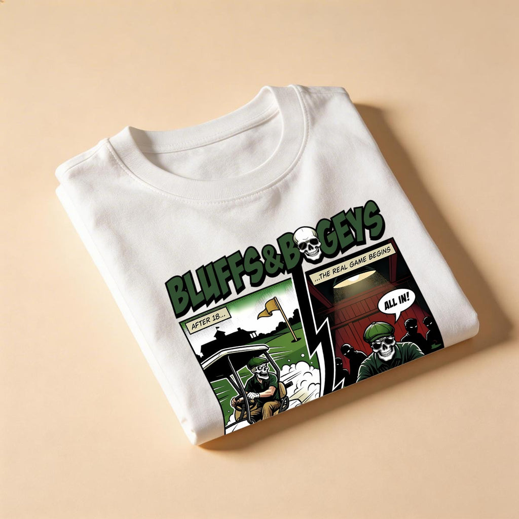 Bluffs & Bogeys “Going All In on the 19th Hole - Comic" Front