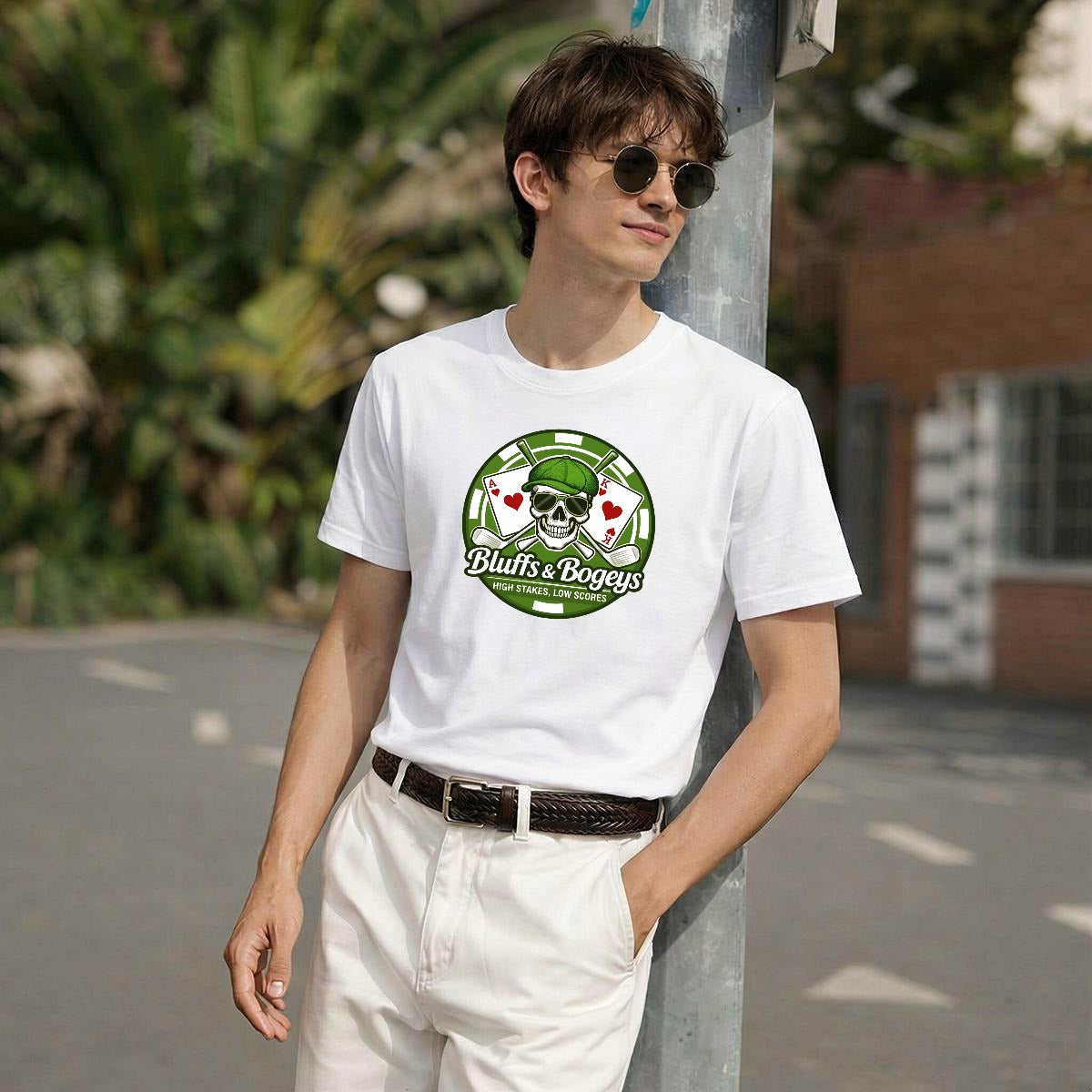 Bluffs & Bogeys Skull Tee I  Front